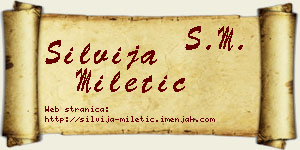 Silvija Miletić vizit kartica
